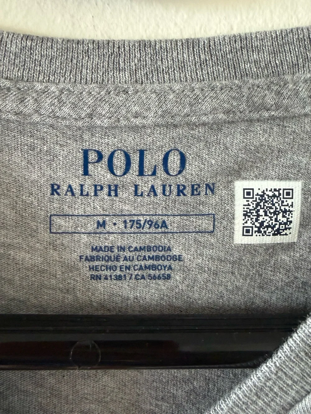 Polo by Ralph Lauren Gray Tee with Camouflage Script Logo